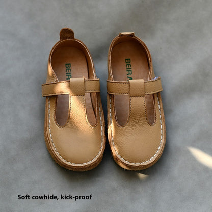 Children's Genuine Leather Soft Calf Leather Shoes Casual Baby Shoes
