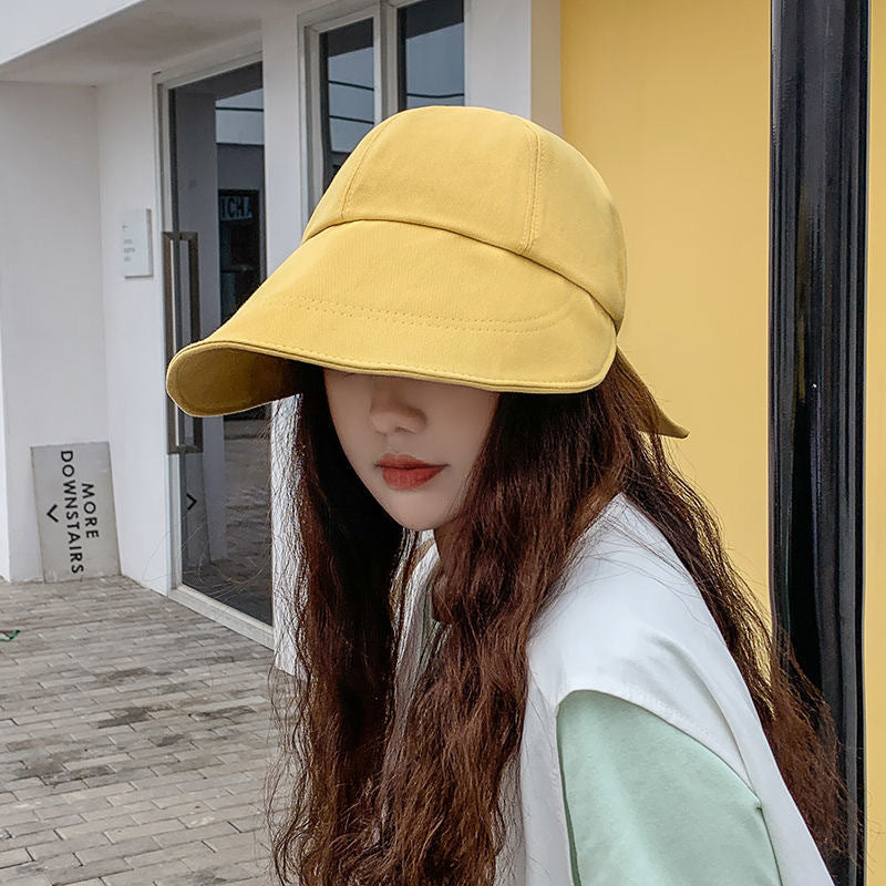 Fashion Women's Bucket Hat Sun Visor Casual Summer Hat Baseball Caps Outdoor Fishing Black Beach Gorros