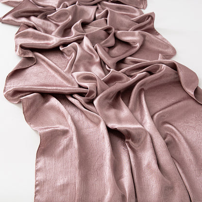 New Style Crinkled Satin Scarf With A Silky Smooth Feel, Perfect As A Headscarf Or Shawl
