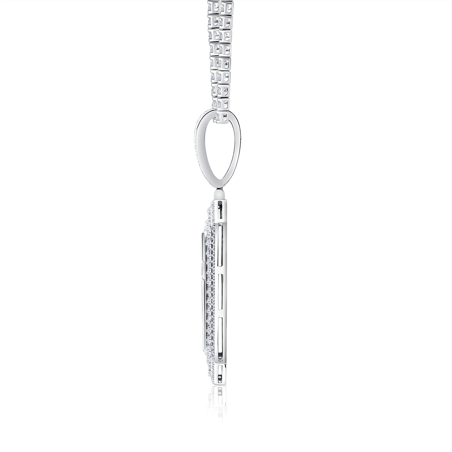 The Light Of Belief - A Fashionable And Trendy Necklace Pendant Set With Top-quality Moissanite S925 And Silver Plated With Platinum Can Be Tested With A Diamond Pen