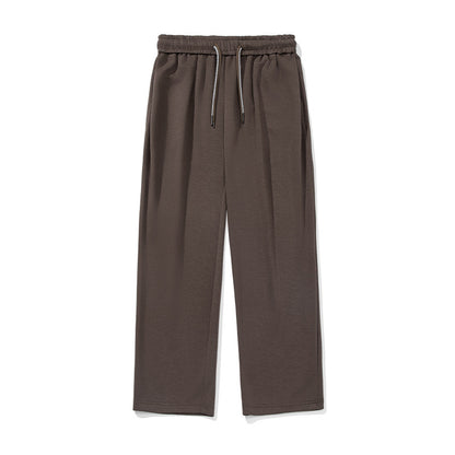 Casual Pants With A Pleated Waistband And Dual Drawstrings