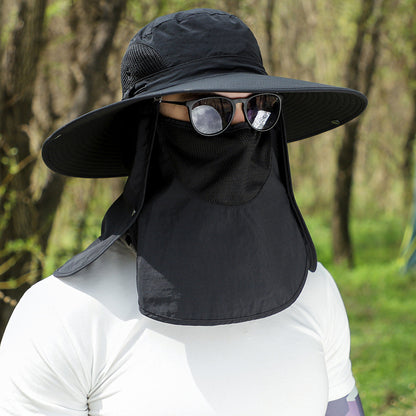 Big Brim Protective Caps Summer Face Cover Sun-proof Mountaineering Bucket Hat
