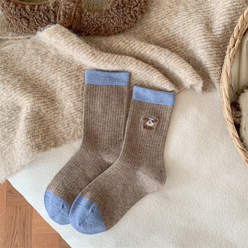 Women's Wool Socks Mid-calf Slouchy Style