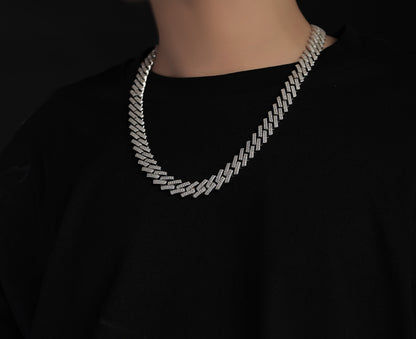 Challenge - A Luxurious And Fashionable Light Luxury Jewelry Necklace Pendant Set With Top-quality Moissanite, S925 Silver-plated Platinum