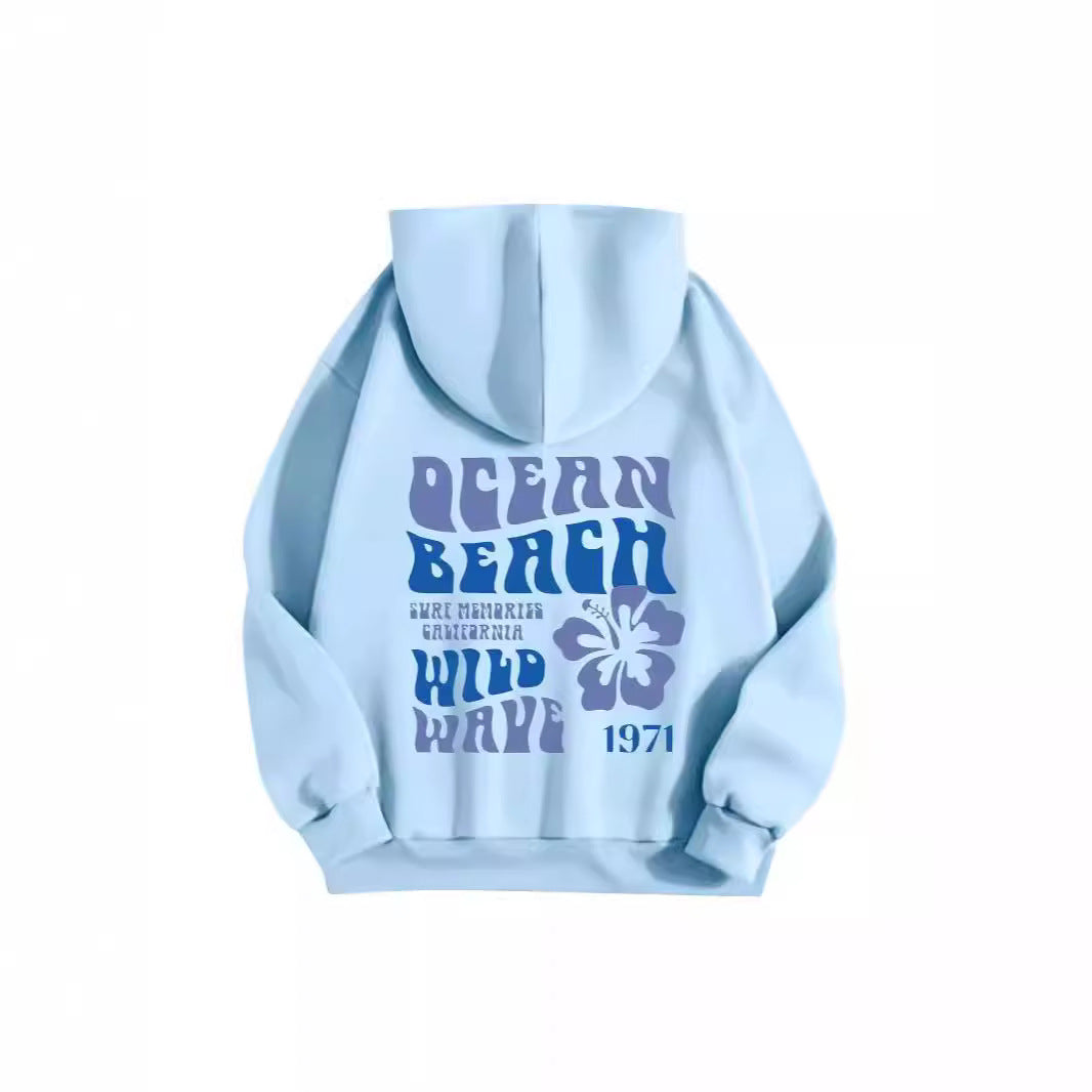 Thread Hoodie Printed Embroidered Sweater Women