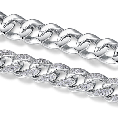 Set With Top-quality Moissanite, This Luxurious And Fashionable Light Luxury Jewelry Silver Bracelet Is Made Of S925 Silver Electroplated With Platinum