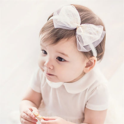 Baby Girls Cute Bow-knot Headband Soft Lace Floral Hairbands Newborn Infant Toddlers Kids Hair Accessories