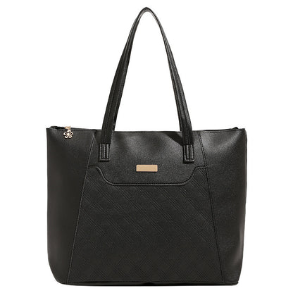 Diamond-Embossed Large-Capacity Tote Bag