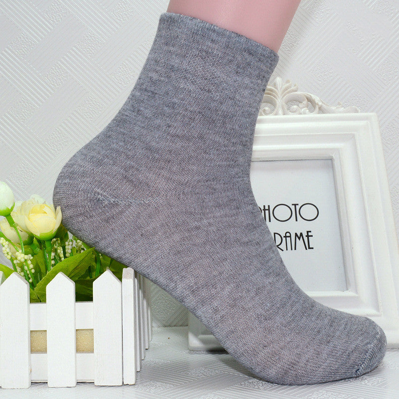 Breathable And Sweat-absorbent Thick Casual Sports Solid Color Cotton Socks