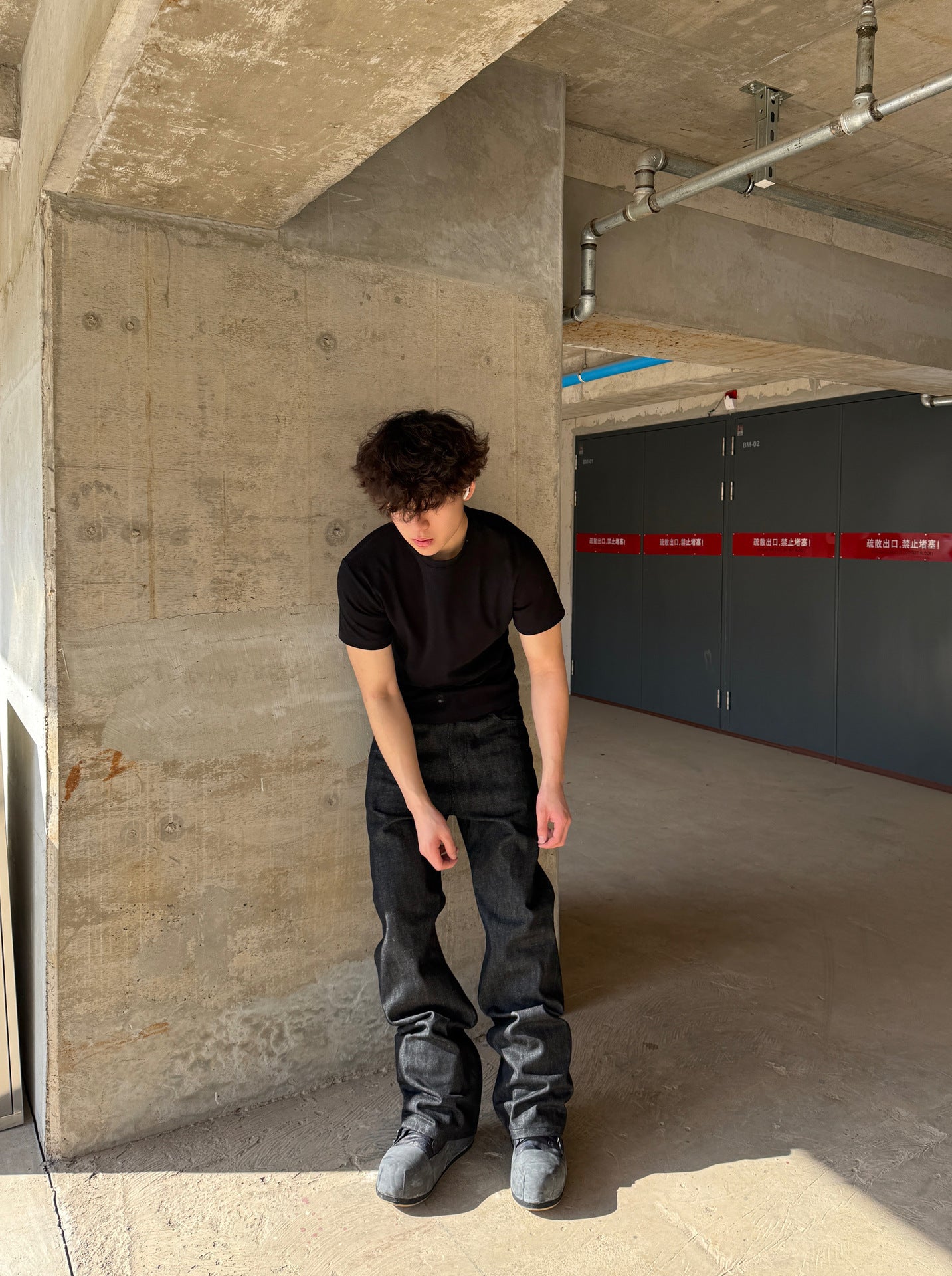 Retro Black Acid-washed Bootcut Versatile Jeans
