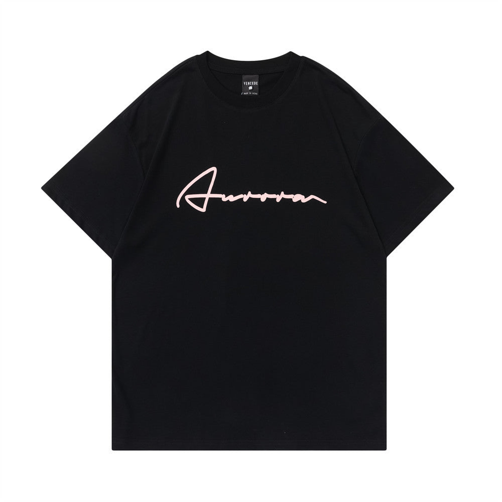 Bow Ribbon Short Sleeve Men And Women