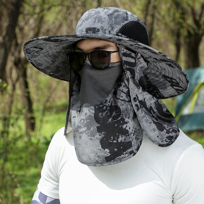 Big Brim Protective Caps Summer Face Cover Sun-proof Mountaineering Bucket Hat