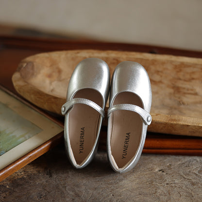 Autumn New Vintage Velcro Leather Shoes Baby Spring And Autumn Foreign Soft Soled Shoes
