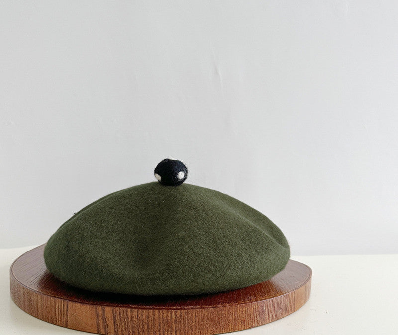 High-Quality Wool Beret Womens Wool Felt Painters Cap
