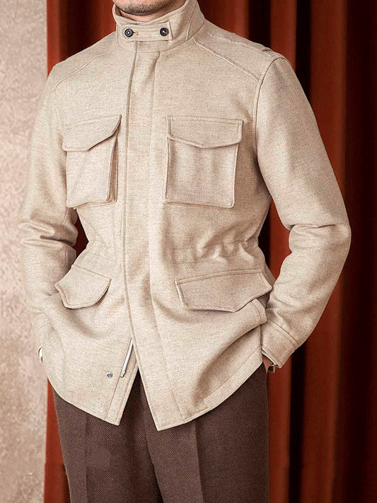 Wool Safari Jacket Jacket Casual Slim Jacket Men