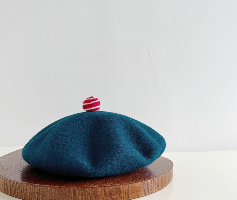 High-Quality Wool Beret Womens Wool Felt Painters Cap
