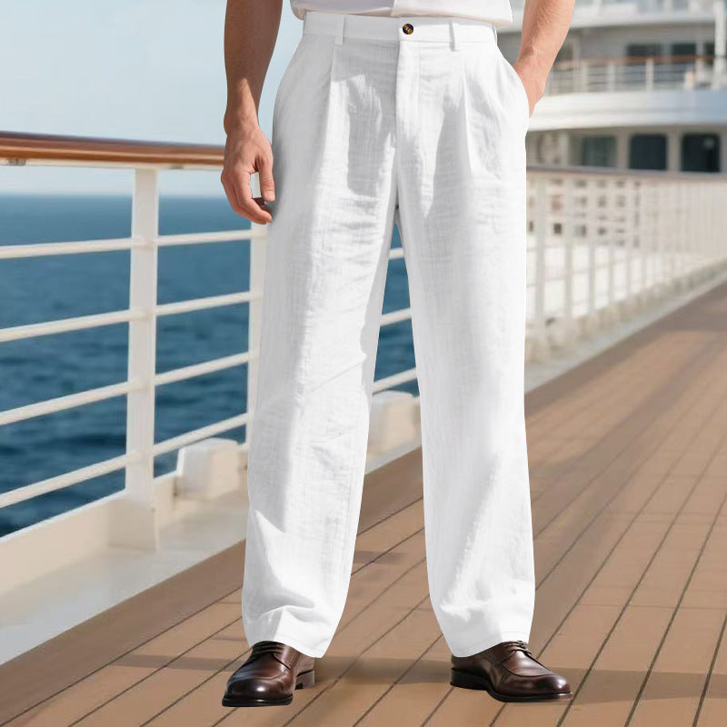 Casual Loose-Fit Business Suit Trousers