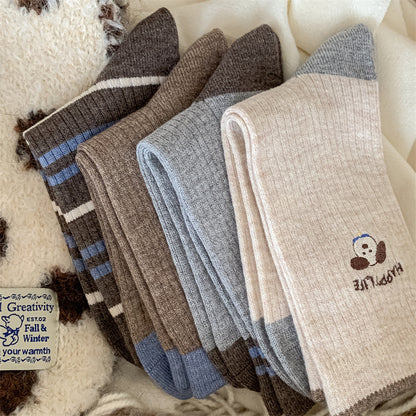 Women's Wool Socks Mid-calf Slouchy Style