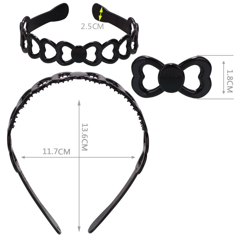 Fashion Black Spray Paint Women's Bow Hair Band