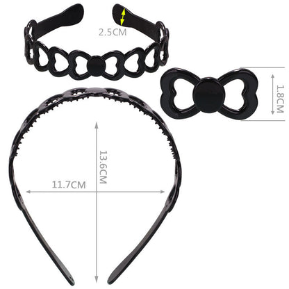 Fashion Black Spray Paint Women's Bow Hair Band