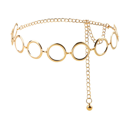European And American-style Metal Ring Waist Chain Fashionable And Minimalist