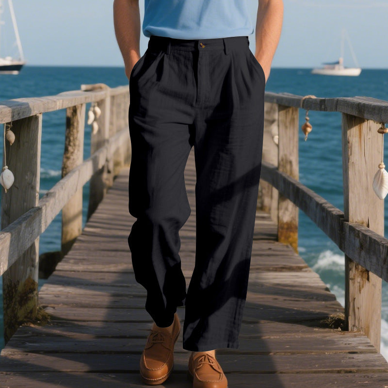 Casual Loose-Fit Business Suit Trousers