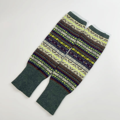 Knitted Chunky Socks AutumnWinter Fluorescent Camo Leg Warmers Womens Over-the-Knee Thermal Boot Cuffs Sock Covers