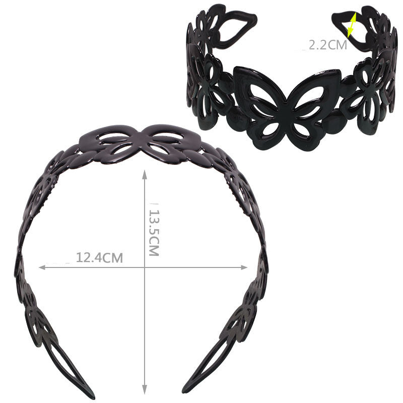 Fashion Black Spray Paint Women's Bow Hair Band