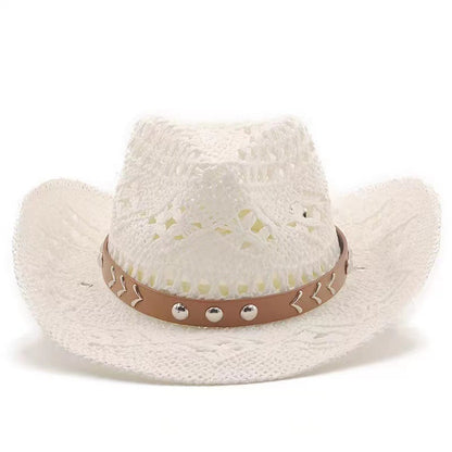 New Women's Beach Cowboy Straw Caps Sun Hat