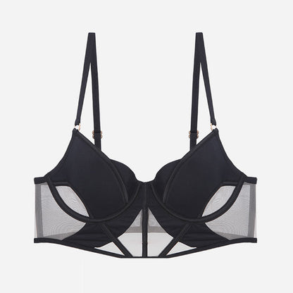 Glossy Mesh Hollow French Underwear Women