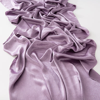 New Style Crinkled Satin Scarf With A Silky Smooth Feel, Perfect As A Headscarf Or Shawl
