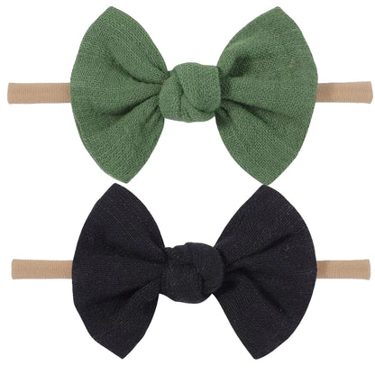 Soft Headbands Baby Girls Nylon Headband With Hair Bow Hairbands Hair Accessories For Newborn Infant Toddler Kids
