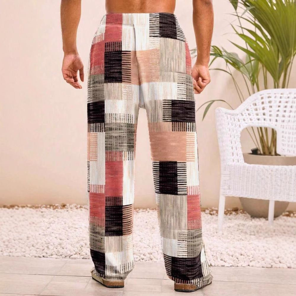 Stylish Cool High-Quality Plaid-Pattern Mens Casual Trousers