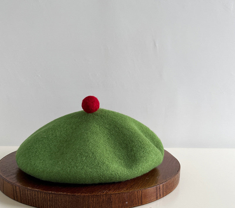 High-Quality Wool Beret Womens Wool Felt Painters Cap