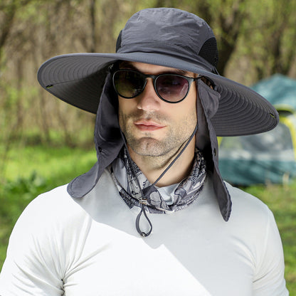 Big Brim Protective Caps Summer Face Cover Sun-proof Mountaineering Bucket Hat