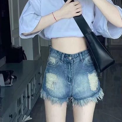 Stylish Minimalist Short Jeans For Women