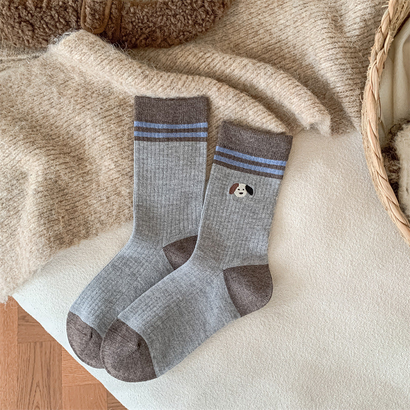 Women's Wool Socks Mid-calf Slouchy Style