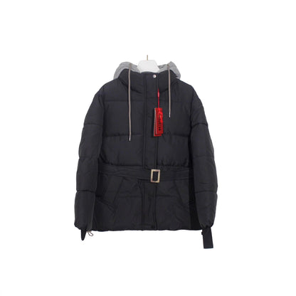 Elegant Hooded Cotton Jacket For Women