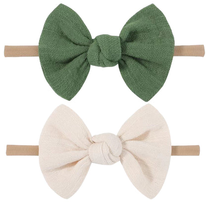 Soft Headbands Baby Girls Nylon Headband With Hair Bow Hairbands Hair Accessories For Newborn Infant Toddler Kids