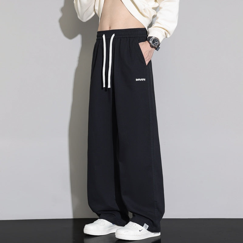 Loose-fitting Versatile Straight-leg Wide-leg Mens Trousers