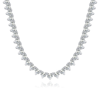 Romantic Gravity - A Luxurious And Fashionable Light Luxury Jewelry Necklace Pendant Set With Top-quality Moissanite, S925 Silver-plated Platinum