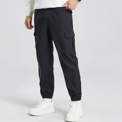 Multi-pocket Solid-color Loose Casual Pants