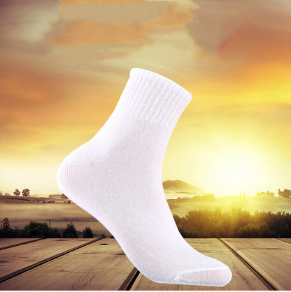 Breathable And Sweat-absorbent Thick Casual Sports Solid Color Cotton Socks
