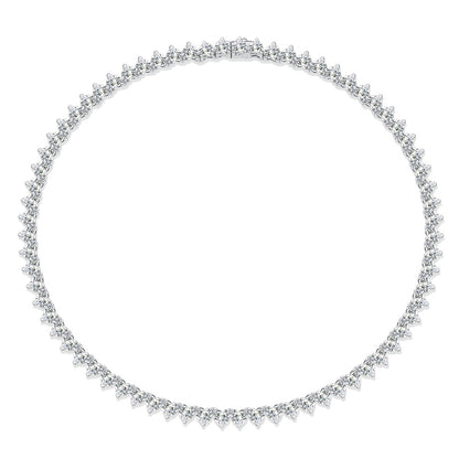Romantic Gravity - A Luxurious And Fashionable Light Luxury Jewelry Necklace Pendant Set With Top-quality Moissanite, S925 Silver-plated Platinum