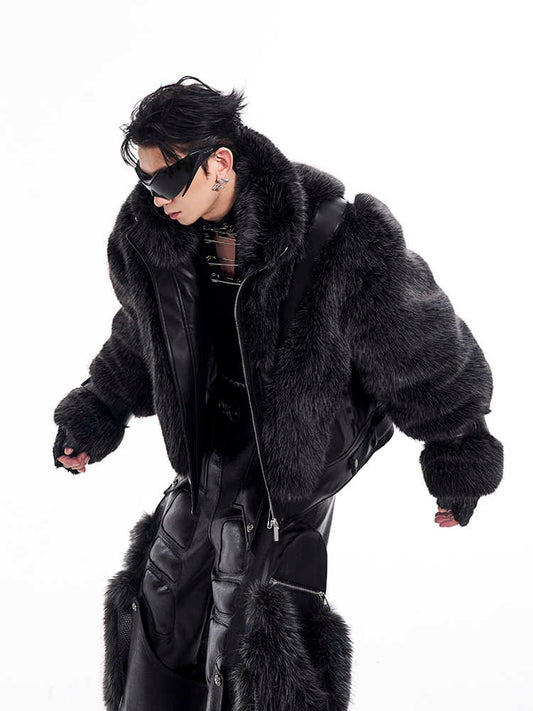 Light Luxury Plush Mink-like Short Fur Coat For Men