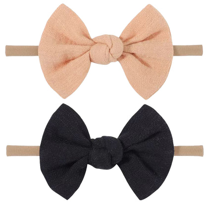 Soft Headbands Baby Girls Nylon Headband With Hair Bow Hairbands Hair Accessories For Newborn Infant Toddler Kids