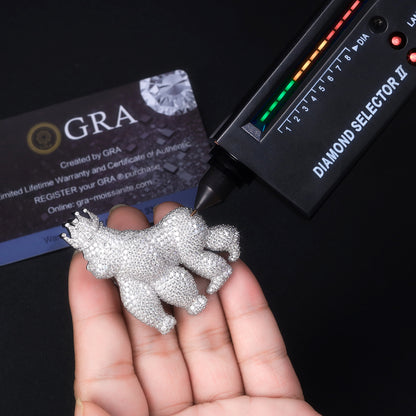 Set With Top-quality Moissanite, This Luxurious And Fashionable Light Luxury Trend Jewelry Necklace Pendant Is Made Of S925 Silver Electroplated With Platinum