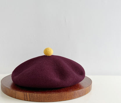 High-Quality Wool Beret Womens Wool Felt Painters Cap