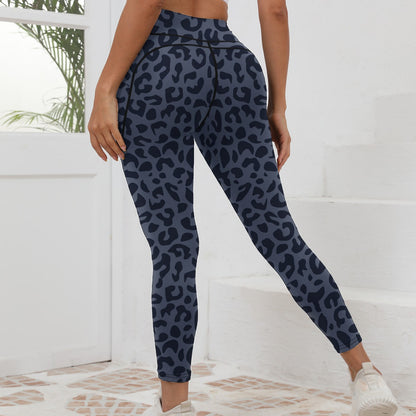 Leopard-print High-waisted Leggings For Women
