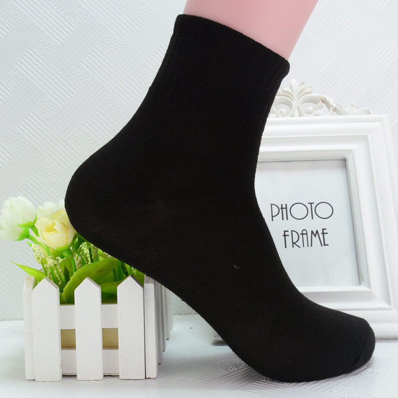Breathable And Sweat-absorbent Thick Casual Sports Solid Color Cotton Socks